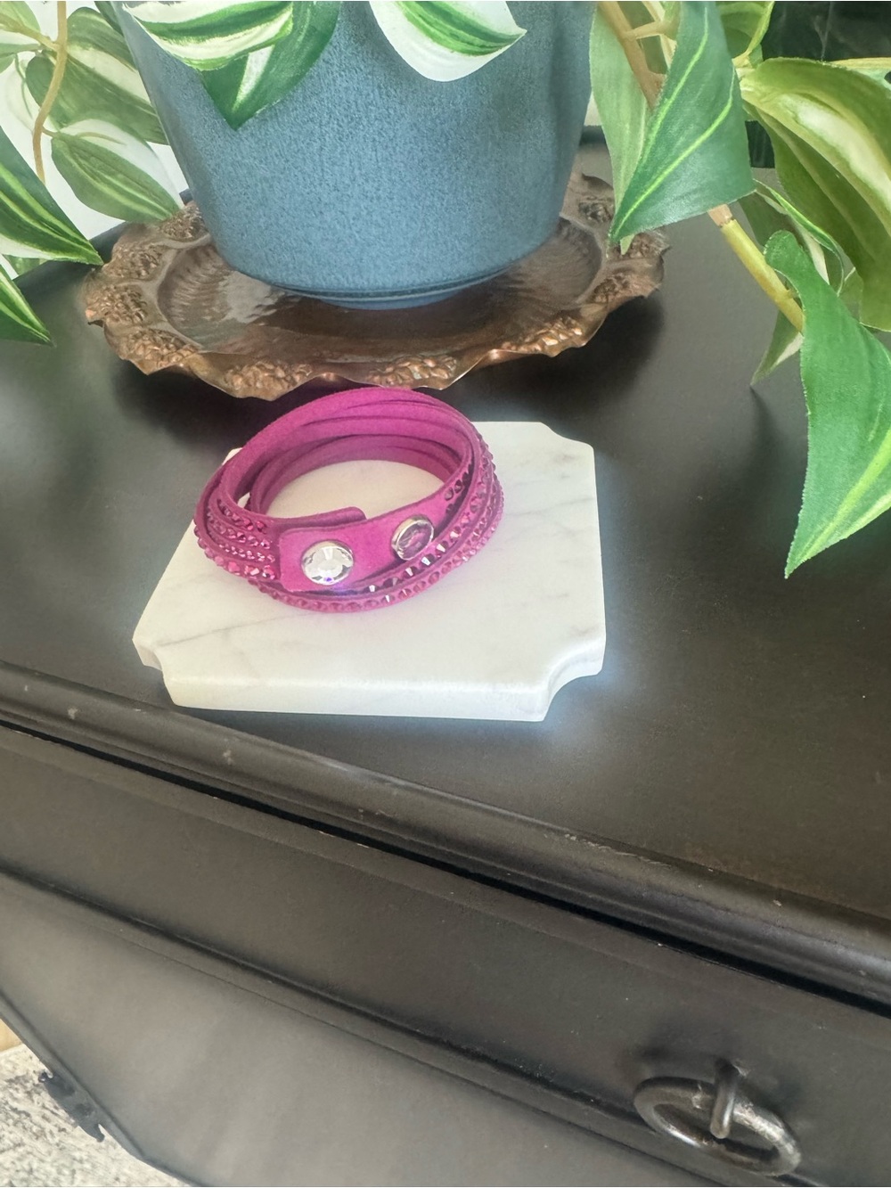 Swarovski Women’s magenta Crystal Wrap Bracelet